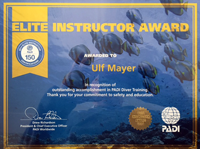 PADI Elite Instructor Award PADI Elite Instructor Award